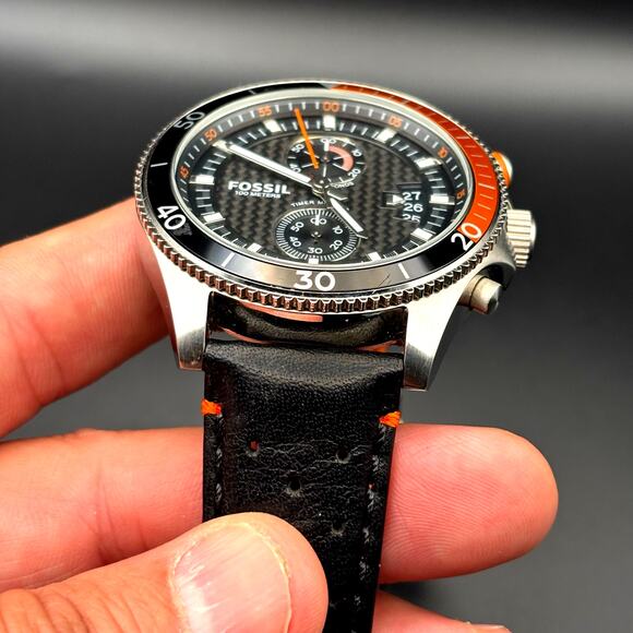 Fossil Wakefield Chronograph CH2953 Mens Stainless Steel Watch Black Dial 44mm - Picture 12 of 17